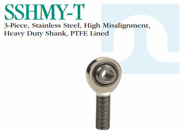 SSHMY - Extremidades de Rod de aço inoxidável da precisão de T pata resistente PTFE de 3 partes alinhada