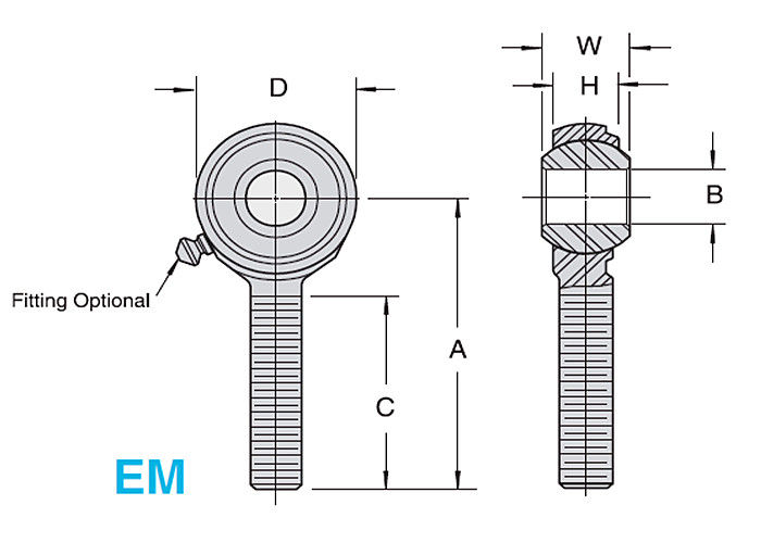 EM 2-Piece/metal esférico de aço inoxidável EF das extremidades de Rod a metal para o gramado/jardim
