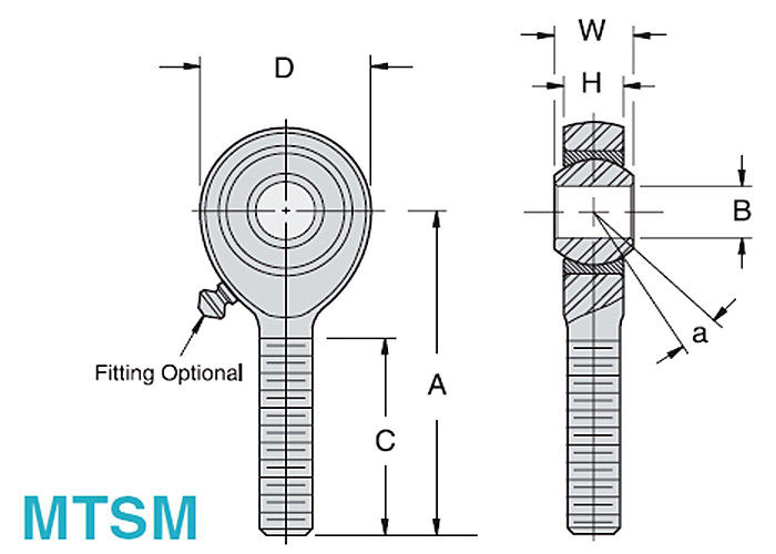 As extremidades de aço inoxidável 3 de MTSM/MTSF Rod - remende o metal para metal para o equipamento industrial