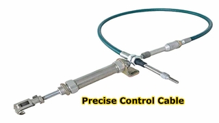 Conjunto de cabo de controle push-pull de aço inoxidável com cilindro para uso industrial e veicular