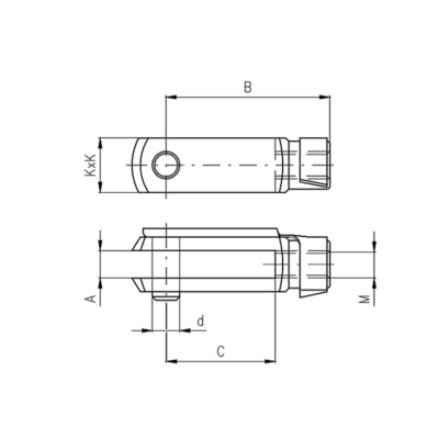 Braçadeira rosqueada prendedor Pin Rod End Zinc Plated Clevis Pin Clip