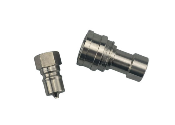 0.25'' de aço inoxidável 316 fechado acoplador rápido hidráulico