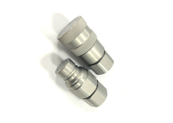 Acoplador rápido hidráulico de alta pressão de face plana com manga de bloqueio 1/4 "