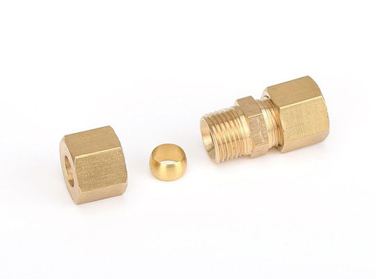 Conector OD de acoplamento direto de cobre para tubos de compressão