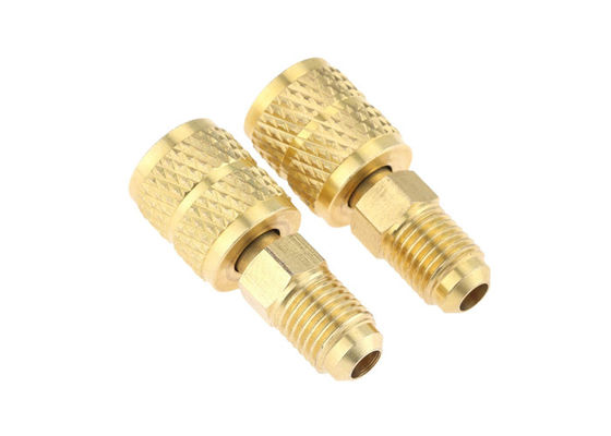Refrigerante Retrofit Brass Quick Coupler Adaptador 1/4 "Flare masculino 5/16" Feminino