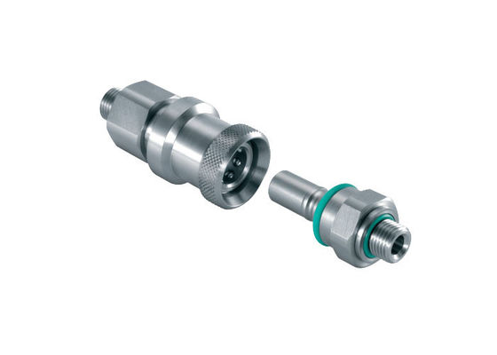 Indústria Ferroviária Viton BSPP 0,25'Flat Face Coupler, acelerador de aço inoxidável