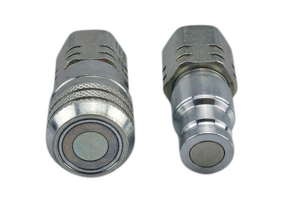 Acoplamentos de saída rápida de superfície plana de aço carbono de 5/8"