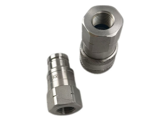 Acoplador de superfície plana de aço inoxidável ISO 16028 3/8'