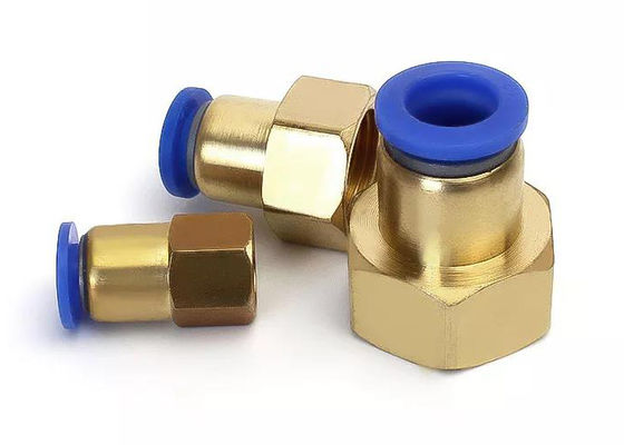 Série PCF Conector de mangueira feminina pneumática Fios de inserção de fio interno
