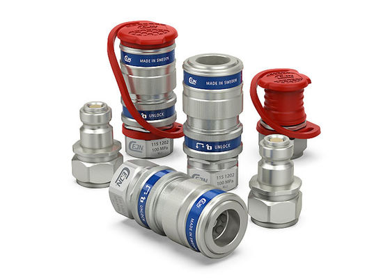 Diâmetro de fluxo 2,5 mm Ligações hidráulicas de ligação rápida 100 MPa 6,0 L/min