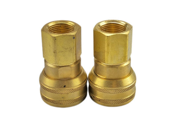 Conexões de extremidade masculina nominal de 1/4' Intercâmbio industrial Pin Lock Couplings Brass Pneumatic Quick Coupling