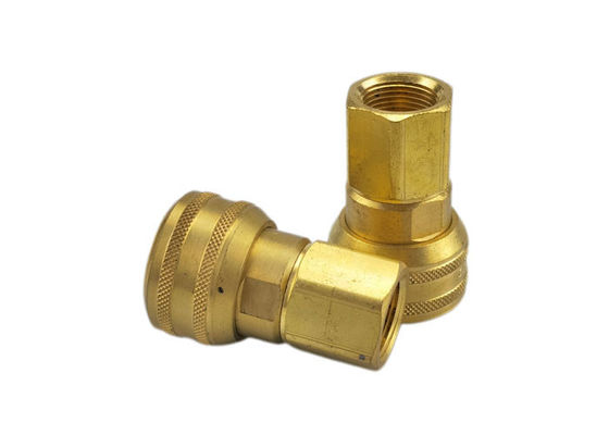 Conexões de extremidade masculina nominal de 1/4' Intercâmbio industrial Pin Lock Couplings Brass Pneumatic Quick Coupling