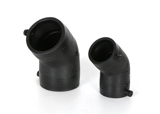 PE HDPE Electrofusion 45 Graus Adaptador de Cotovelo Para Linha de Tubo