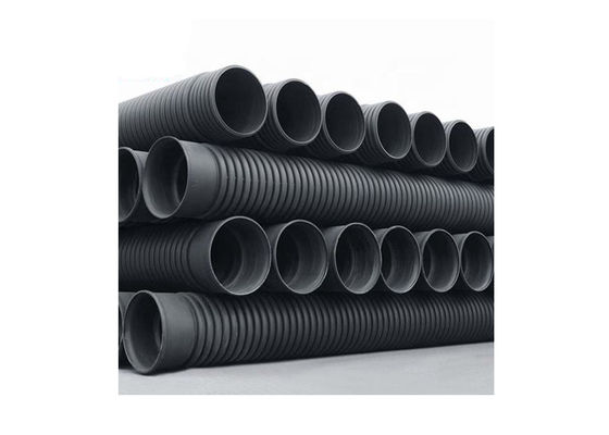 SN8 Tubo de esgoto enterrado Tubo de esgoto de polietileno HDPE de parede dupla