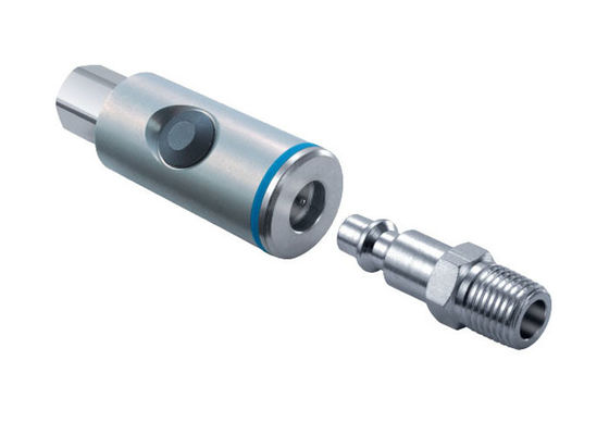 Acoplamento de segurança de botão de compressão industrial com acoplamento rápido pneumático de ar comprimido