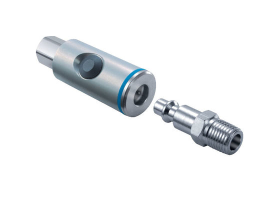 Acoplamento de segurança de botão de compressão industrial com acoplamento rápido pneumático de ar comprimido