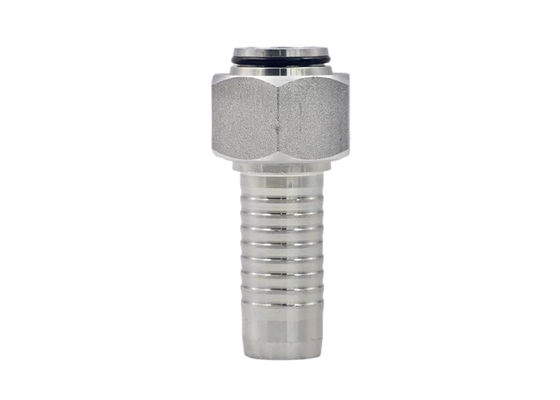 Adaptador hidráulico metrico de alta pressão feminino com cone O de 24 graus