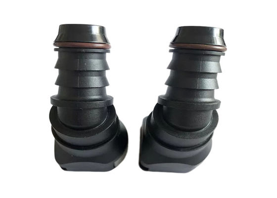 EPDM Combustível Líquido Plástico Conectores Rápidos 15.82mm 45 Graus