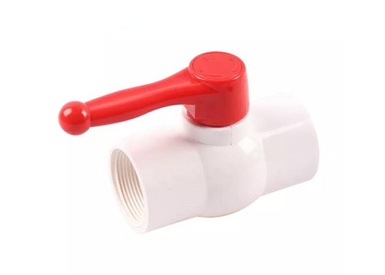 2 Direção Direita através do Tipo Manual válvula de esfera de PVC UPVC Controle fixo de fluxo de água