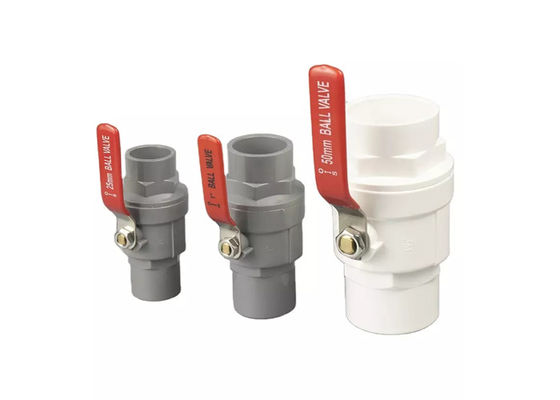 1/2 "-4" ABS inserção de cromo PVC duas peças válvula de esferas de aço inoxidável