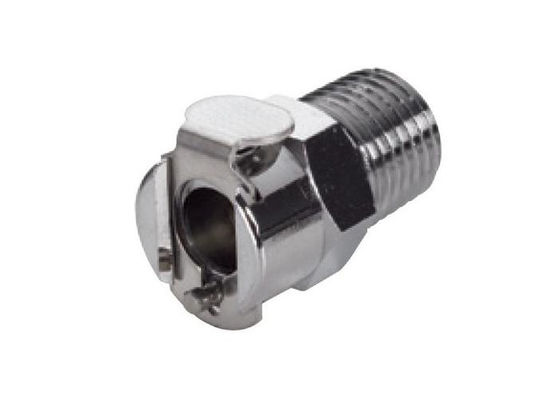O trajeto 1/8" cromo do conector da linha fêmea chapeou o material de bronze