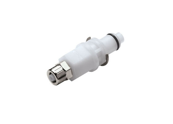 Conector rápido de acoplamento de fluido acetálico PLC em linha