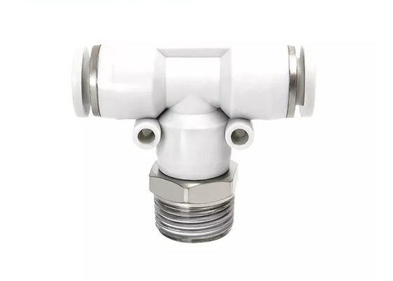 PB T em forma de acoplamento rápido pneumático de fio masculino conector de ar positivo Tee