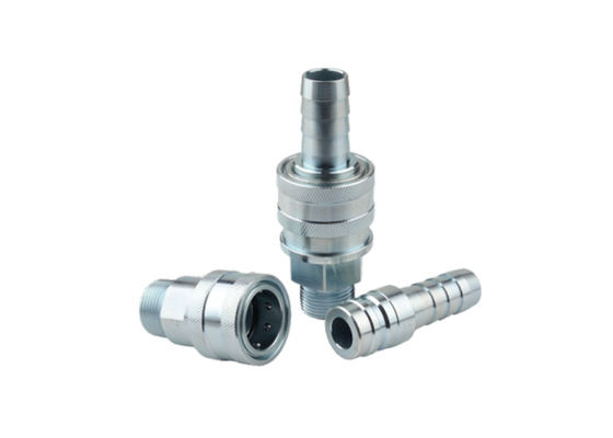 Acoplamentos rápidos pneumáticos de aço galvanizados nenhum núcleo de válvula em linha reta completamente