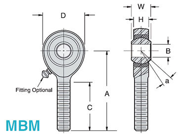 Série MBM/MBF Bronze Race Rod Ends.
