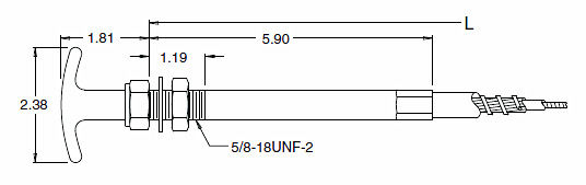 1-6 mm de diâmetro externo Controle mecânico de tração com 1-5 mm de diâmetro interno
