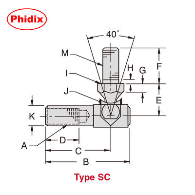 S/SS/SC Série de articulações de esferas de desconexão rápida Desenhos de mangas e clips com molas para sistemas agrícolas e de manuseio de materiais Aço revestido com zinco com perfis tratados termicamente
