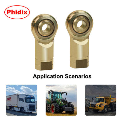 Terminos de hastes metálicas da série EM-M/EF-M: juntas métricas revestidas com zinco com opções de PTFE e resistência à corrosão para controle de movimento industrial