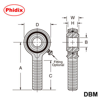 Reuniões de parafusos métricos de esferas da série DBM/DBF: trilhas de bronze impregnadas de óleo, resistentes a altas temperaturas e corrosão para CNC/automação de precisão