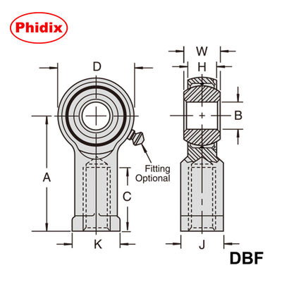 Reuniões de parafusos métricos de esferas da série DBM/DBF: trilhas de bronze impregnadas de óleo, resistentes a altas temperaturas e corrosão para CNC/automação de precisão
