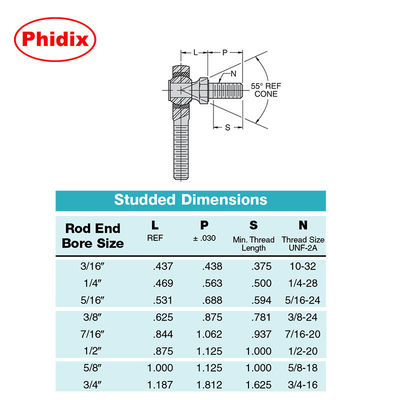 MTSM/Série MTSF Metal-a-Metal Rod Ends ∙ High-Load Precision Bearings para aplicações industriais