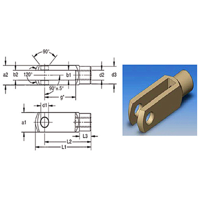 Fixações de segurança de pinos Clevis de aço inoxidável revestido com zinco para gramado / jardim